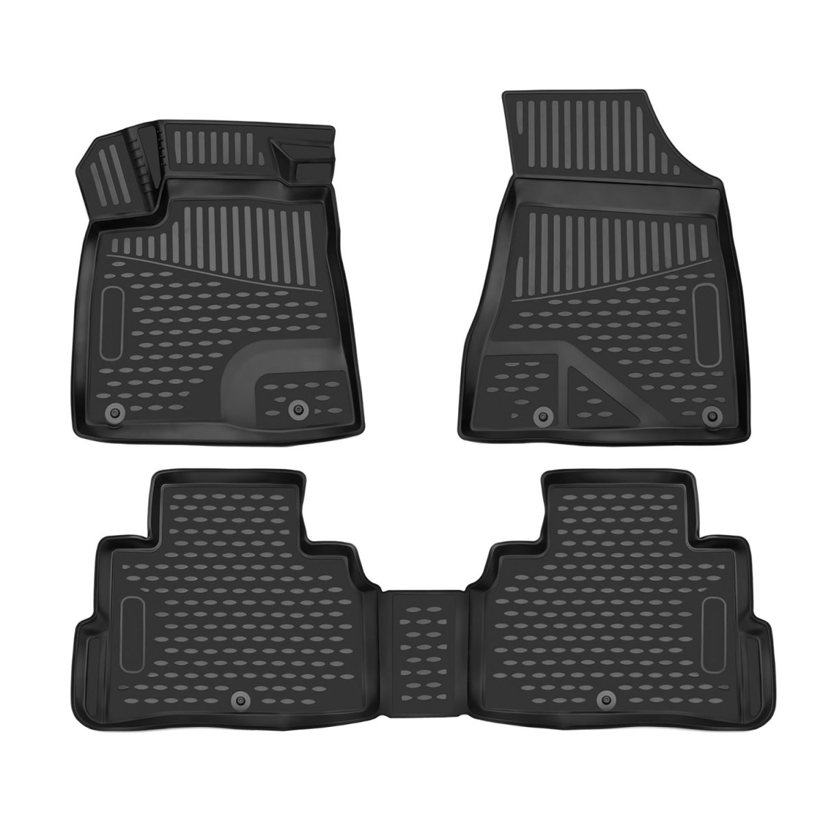 Nissan Murano Floor Mats - Omac - TPE Rubber - Black - 2020-2024